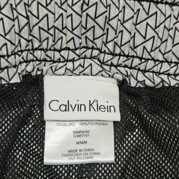 Calvin Klein Swim Shorts Zig-Zag Pattern Drawstring Waist | Size Medium - Picture 6 of 11